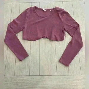 Mauve pink long sleeve PacSun crop top size large